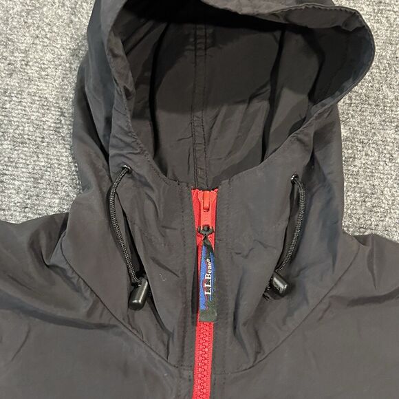 Vintage 80s 90s L.L. Bean Full Zip Hooded Windbreaker Jacket USA Men’s Sz M/L - Picture 5 of 12